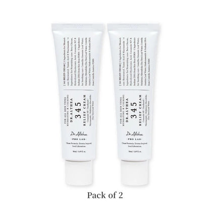 Dr.Althea 345 Relief Cream | PDRN & Hyaluronic Acid for Hydration, Blemish Care | Post-Acne Face Moisturizer with Centella & Niacinamide | Korean Vegan Skincare, 1.69 Fl Oz (Ver.2 - Pack of 2)